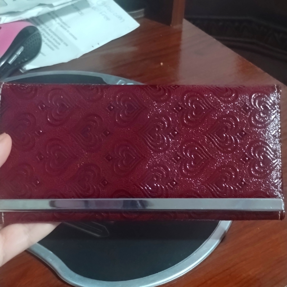New burgundy wallet for anyone for sale !
